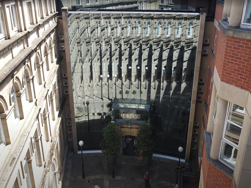 The Bourse Entrance Ariel View